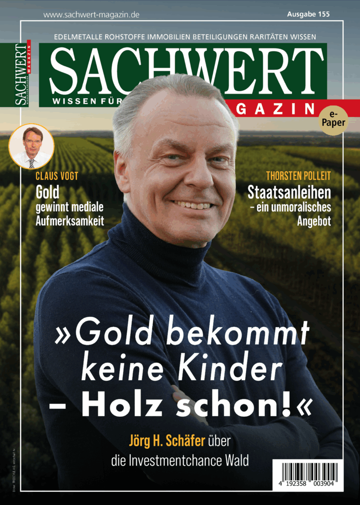 SACHWERT Magazin ePaper 155 Cover mit Jörg H. Schäfer