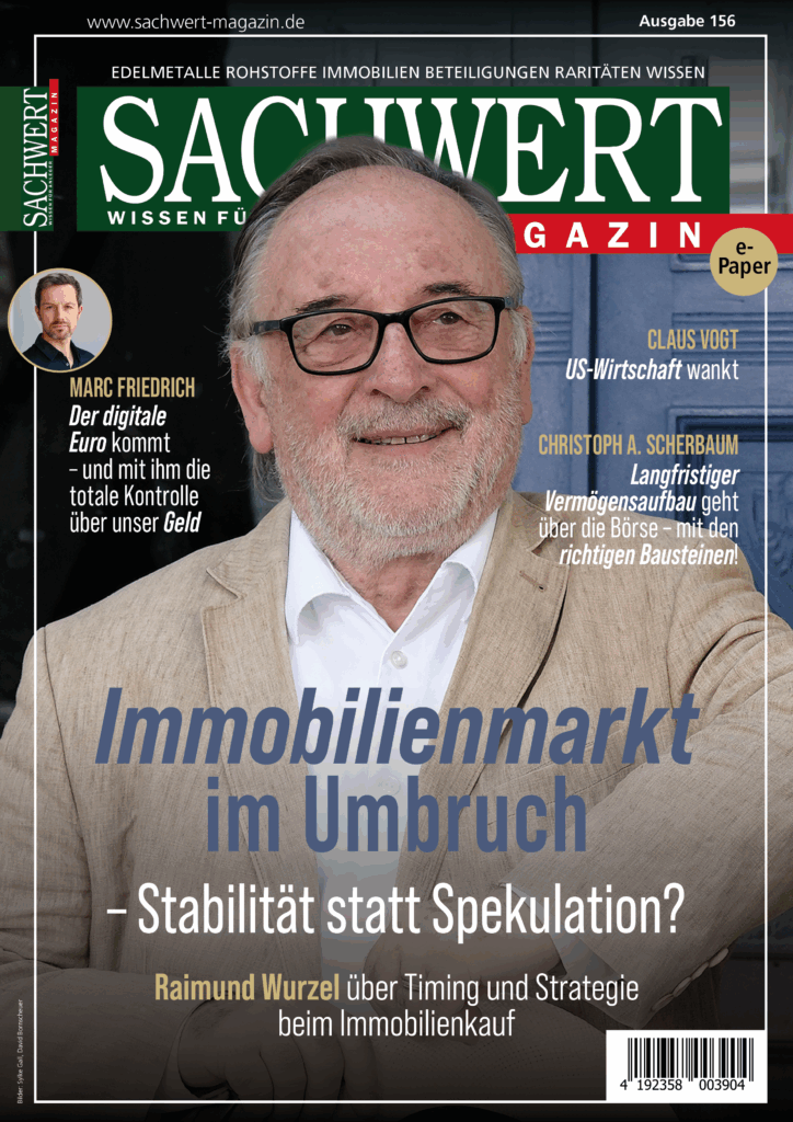 SACHWERT Magazin ePaper 156 Cover mit Jörg H. Schäfer
