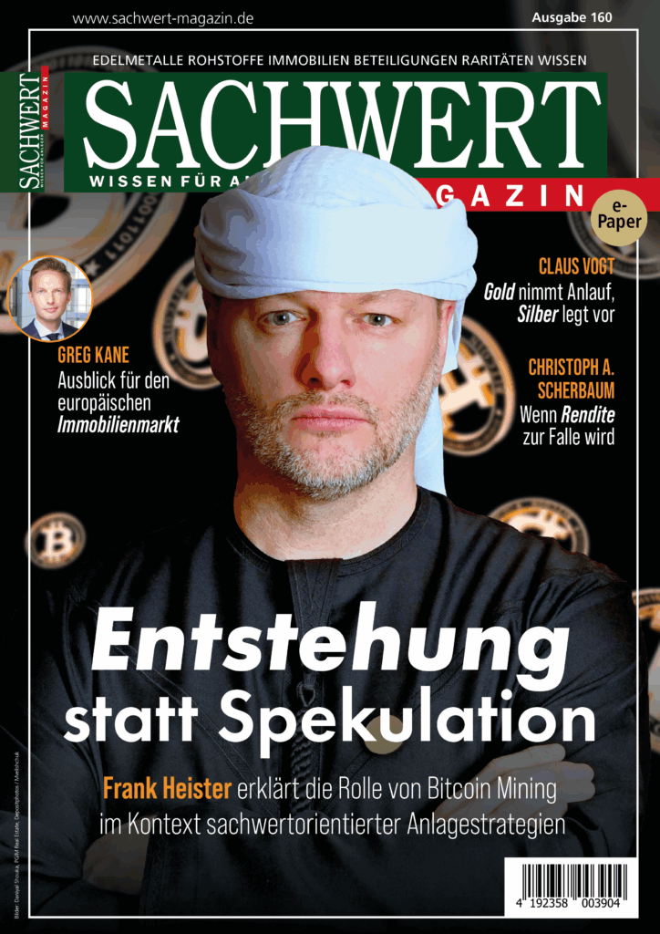 SACHWERT Magazin ePaper, Ausgabe 160 SACHWERT Magazin ePaper 160 Cover mit Frank Heister